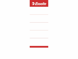 Rugetiket Esselte breed 50x158mm karton wit
