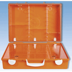 Eerste hulp koffer conform DIN 13169 signaaloranje, h x b x d = 300x400x150 mm zonder inhoud