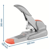 Nietmachine Rapid Supreme duax heavy duty 170 vel zilver/oranje