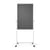 Universeel bord, bordformaat 750x1200 mm, whiteboard / grijs vilt