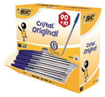 Balpen Bic Cristal medium blauw doos à 90+10 gratis