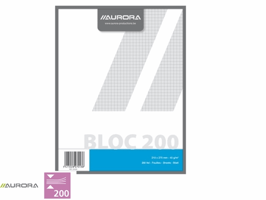 Kladblok Aurora 210x270mm ruit 5x5mm 200 vel 45gr