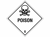 Gevarenetiket A32, 100X100mm wit opdruk zwart. Klasse 6 Poison artikel afbeelding