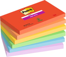 Memoblok Post-it 655 Super Sticky 76x127mm Playful