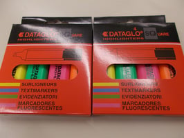 Dataglo Tekstmarkers 1 - 5 mm Assorti (pak 4 stuks)