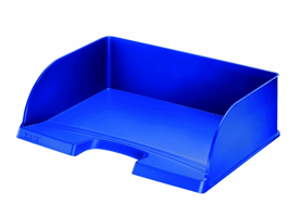 Leitz Brievenbak Plus dwars Jumbo, capaciteit 750 vel, blauw