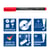 Viltstift Staedtler Lumocolor 317 permanent M set à 3 +1 stuk gratis