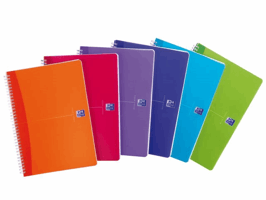 Oxford Office MyColours spiraalblok A4, geruit 5 mm (pak 5 stuks)