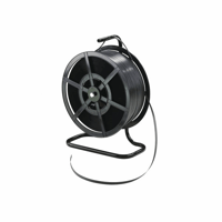 Afroller voor kunststof omsnoeringsband voor bandbreedte 12 mm, draagbaar voo rolbreedte 160 mm, kern-Ø 55 mm