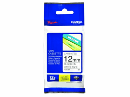 Brother TZe231 Labeltape, 12 mm x 8 m, Zwart op Wit