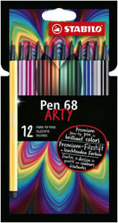 Viltstift STABILO Pen 6812-1-20 etui à 12 kleuren artikel afbeelding