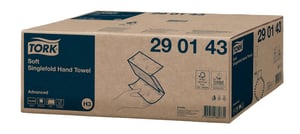 Handdoek Tork H3 290143 Advanced Z 2 laags singefold 23x23cm