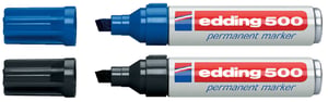 Edding 500 Permanente Marker, Beitelvormige Punt, 2 - 7 mm, Assorti (pak 10 stuks)