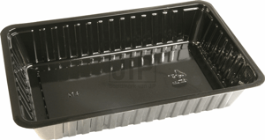A-Bakje Type A14 189x121x35 PS Zwart Inhoud 600CC. Doosinhoud 1000 St.
