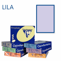 Clairefontaine Trophee kopieerpapier A4 210x297 160 g/m². Kleur: Lila. Artikelcode: 1043 (Doos à 4 Pak à 250 Vel)