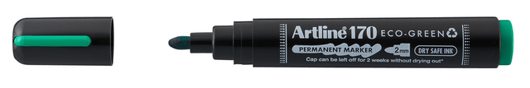 Permanent marker Artline 170 Dry Safe Eco rond medium groen