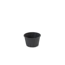 Bakje papier (FSC®) rond zwart 1.25oz / 37ml , ø 50 x h31mm