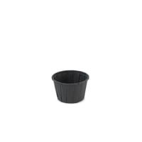 Bakje papier (FSC®) rond zwart 1.25oz / 37ml , ø 50 x h31mm