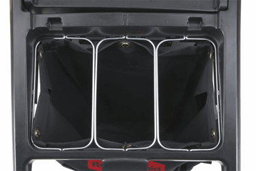 Drievoudige afvalzakhouder, Rubbermaid, kleur staal, model VB 000989 artikel afbeelding
