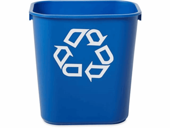Rubbermaid Commercial Products Vierkante afvalbak 12.9 l, blauw artikel afbeelding
