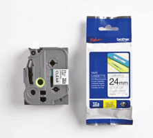 Labeltape Brother P-touch TZe-151 standaard 24mm zwart op transparant