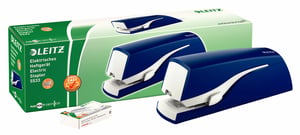 Nietmachine Leitz NeXXt elektrisch flatclinch 20 vel blauw