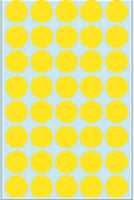 Etiket HERMA 2251 rond 19mm geel 1280 stuks
