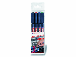 Edding Kabelmarker 8407 0,3 mm, assorti (set 4 stuks)
