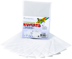 Envelop Folia A6 115gr set à 8 stuks transparant