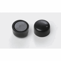 Ronde magneet, kunststof Ø 10 mm, VE = 60 stuks zwart