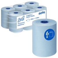 Handdoekrol KC Scott Essential Slimroll 1-laags 190m blauw 6696