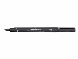 Fineliner Uni-ball Pin 0.4mm zwart