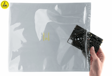 ESD Shielding zak met zipsluiting afmeting 152x203mm, verpakt per 100 stuks artikel afbeelding