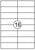 Etiket Avery DP167-100 105x37mm wit 1600stuks