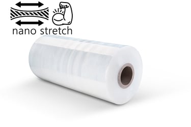 Nano wikkelfolie machinaal, 17my , 300% stretch