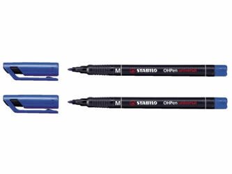VILTSTIFT STABILO OHP 843/41 ROND 1MM M BLAUW  artikel afbeelding
