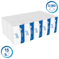 Handdoek KC Scott i-vouw 1-laags 21.5x31.5cm wit 15x212st 6663