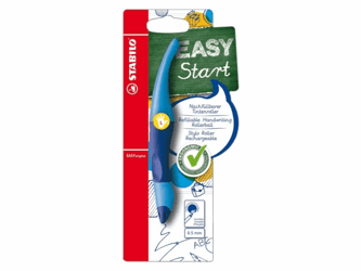 ROLLERPEN STABILO EASY ORIGINAL LINKS LICHTBLAUW/DONKERBLAUW 0,5MM artikel afbeelding