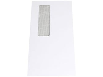 Staples Zakelijke envelop, internationaal DL, 110 x 220 mm, met venster, zelfklevend, papier, wit (pak 100 stuks)