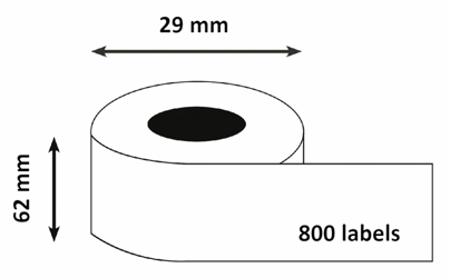 LABEL ETIKET QUANTORE DK-11209 29MMX62MM ADRES WIT artikel afbeelding