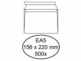 Envelop Quantore bank EA5 156x220mm zelfklevend wit 500 stuks