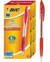 BALPEN BIC ATLANTIS CLIC ROOD (12 stuks)