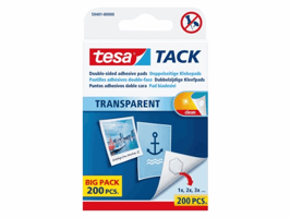 Kleefpads tesa® TACK dubbelzijdig transparant 200 stuks 200 stuks