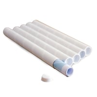 RAADHUIS Verzendkoker met Dop, Karton, 450 x diameter 50 mm, Wit (pak 5 stuks)