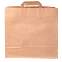 papieren draagtassen eco-bruin middel 26×17×26 cm verpakt per 400 Stuks model blanco bruin