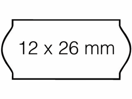 Prijsetiket 12x26mm Open-Data C6 permanent wit 1500 stuks