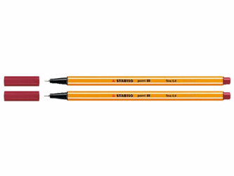 FINELINER STABILO POINT 88/50 DONKERROOD artikel afbeelding