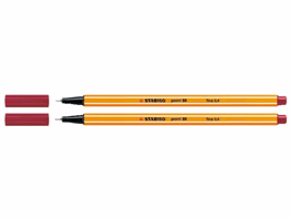 FINELINER STABILO POINT 88/50 DONKERROOD artikel afbeelding