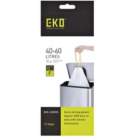 Afvalzak EKO met trekband 40-60 liter type F wit