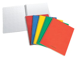 Spiraalblok Aurora 105x160mm ruit 5x5mm 120vel 60gr assorti
